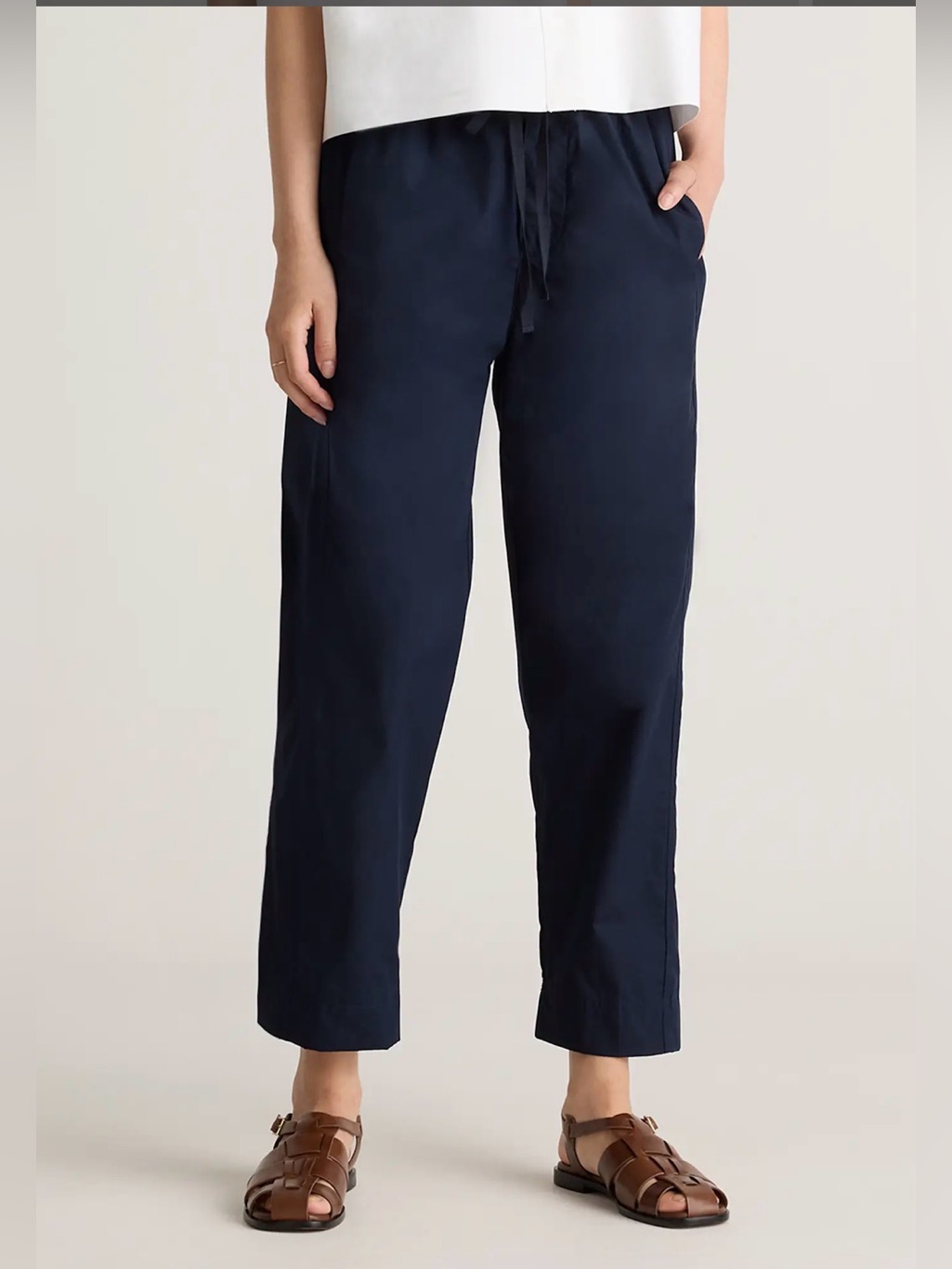 Quince 100% Organic Cotton Poplin Pull-On Pants